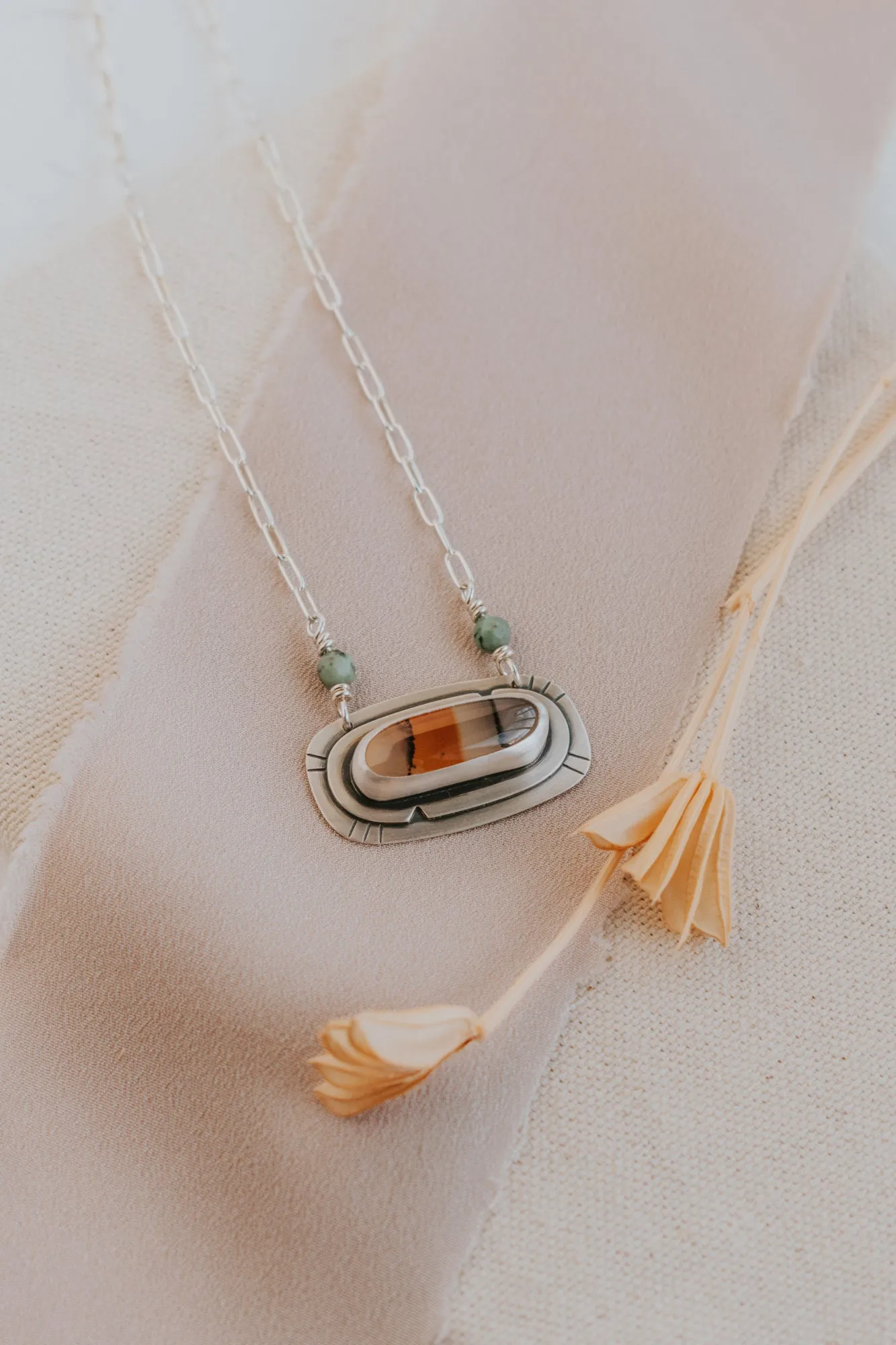 Montana Agate   Turquoise Necklace