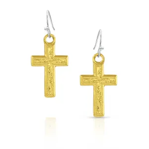 Montana Silversmith World of Faith Cross Earrings