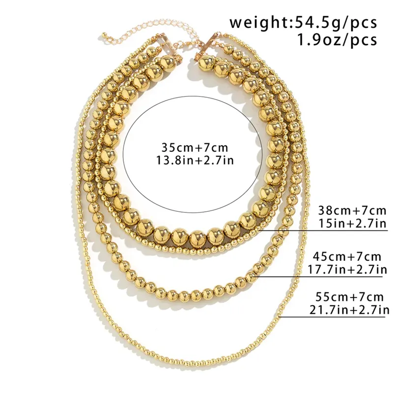 Multilayered Bright Beads Necklaces for Ladies