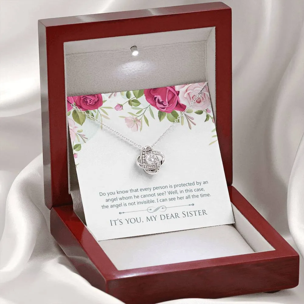 My Angel-Love Knot Necklace for Sister