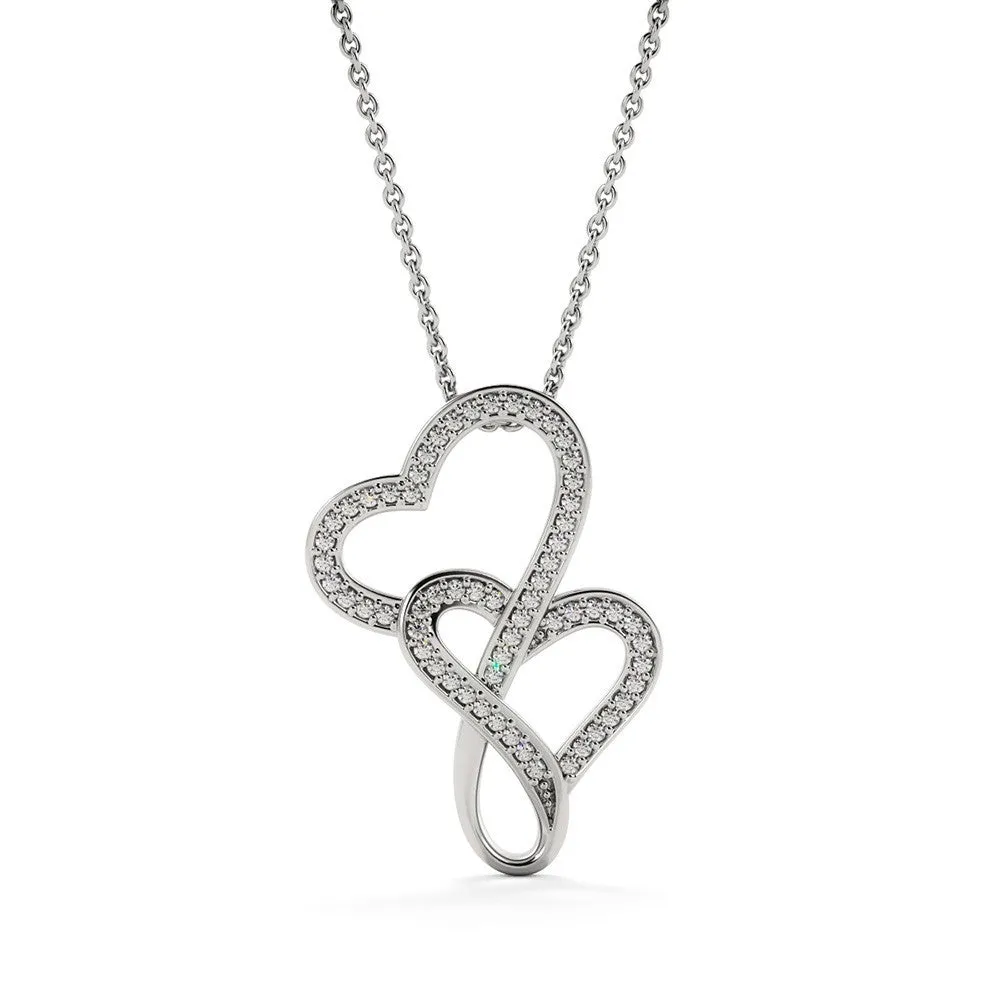 My lucky charm-Double Hearts Necklace for Best Friend