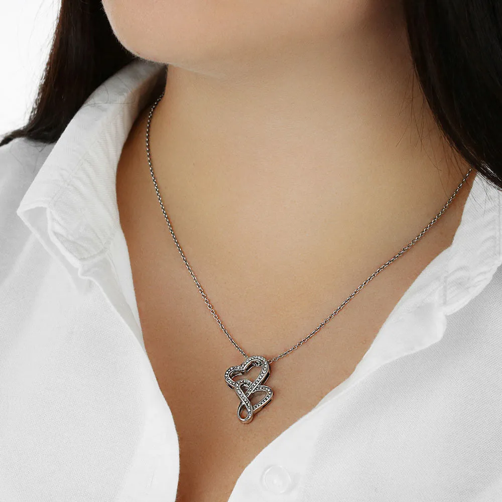 My lucky charm-Double Hearts Necklace for Best Friend