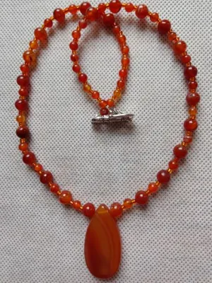 N #315 Chakra- Fire Crackle Agate & Red Agate,  Make a Beautiful Team!!