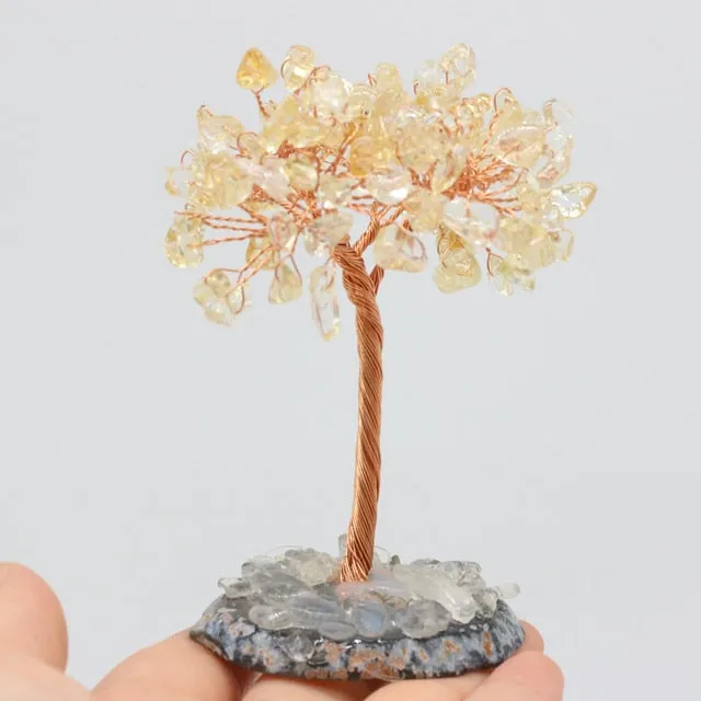 Natural Stone Tree Copper | Stones Tree Copper Wire | Tree Life Natural Stone - Natural