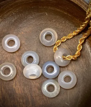 Natural Stone White Agate, Sku#BG73