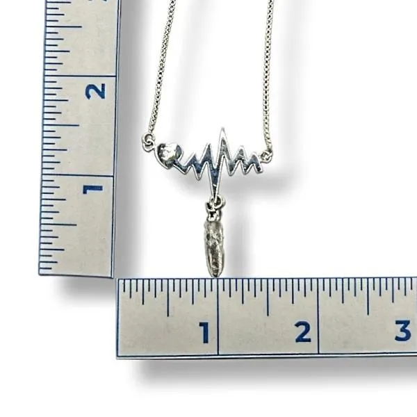 Necklace Quartz Crystal Heart Beat