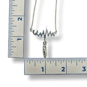 Necklace Quartz Crystal Heart Beat