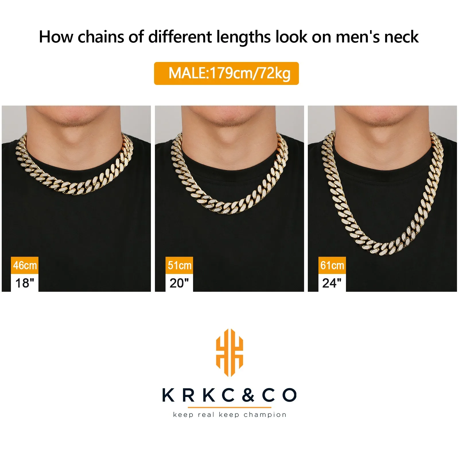 【NEW】18mm Iced Out Diamond Cuban Link Chain KRKC