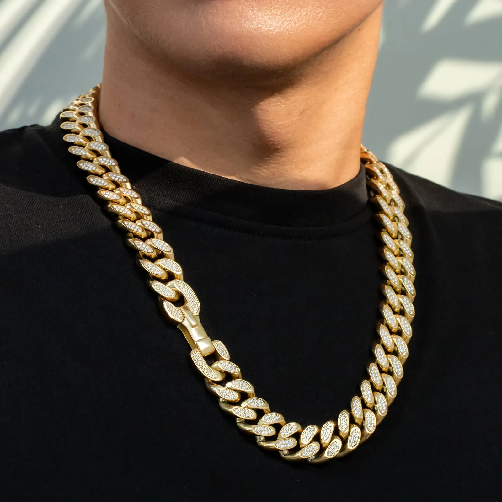 【NEW】18mm Iced Out Diamond Cuban Link Chain KRKC