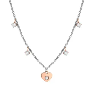 Nomination MySophie Necklace, Heart, Cubic Zirconia, Rose Gold