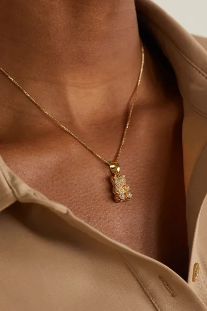 NOSTALGIA BEAR PAVÉ PENDANT