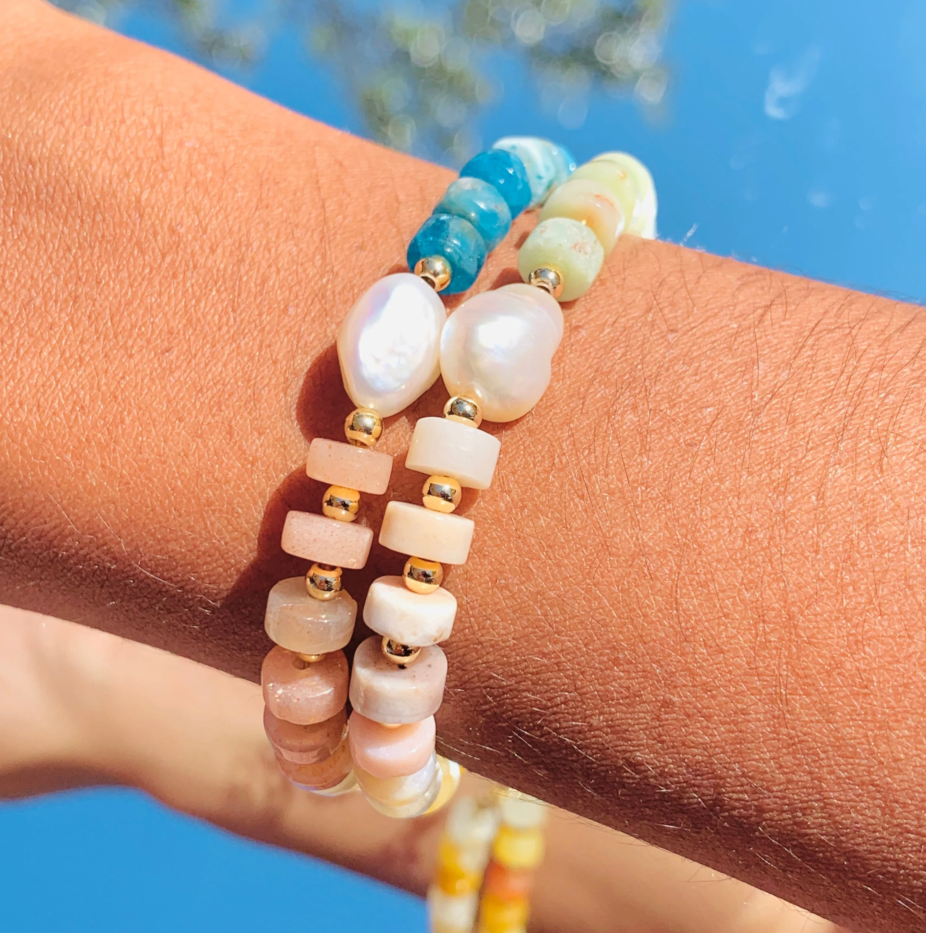 Ombre Natural Gemstone Bracelet