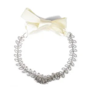One-Of-A-Kind Nouveau Laurel Leaf Filigree Tiara Headpiece & Sash