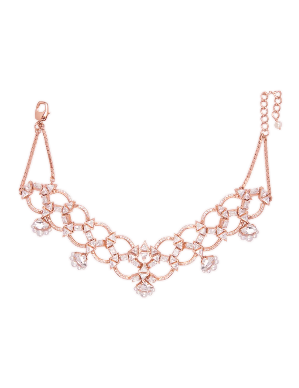 Outhouse   -   Enlace Crystal Mogra Necklace