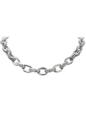 Oval Link Collection - Pavé Necklace