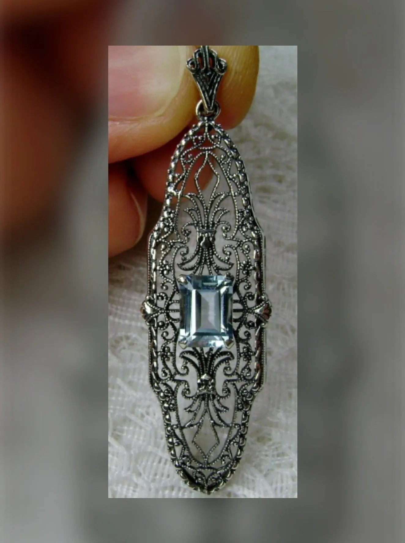 P3, Pineapple Pendant, Natural Gemstones, Antique Vintage Jewelry, #P3