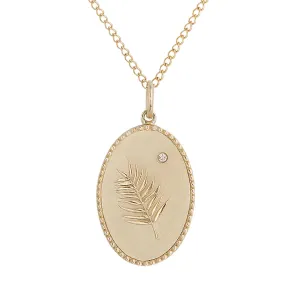 Palm Leaf Token Necklace