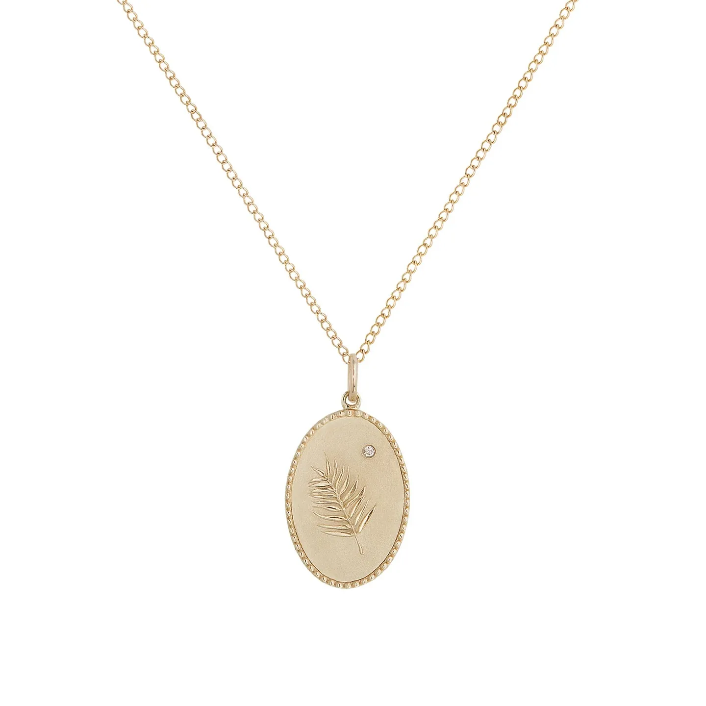 Palm Leaf Token Necklace