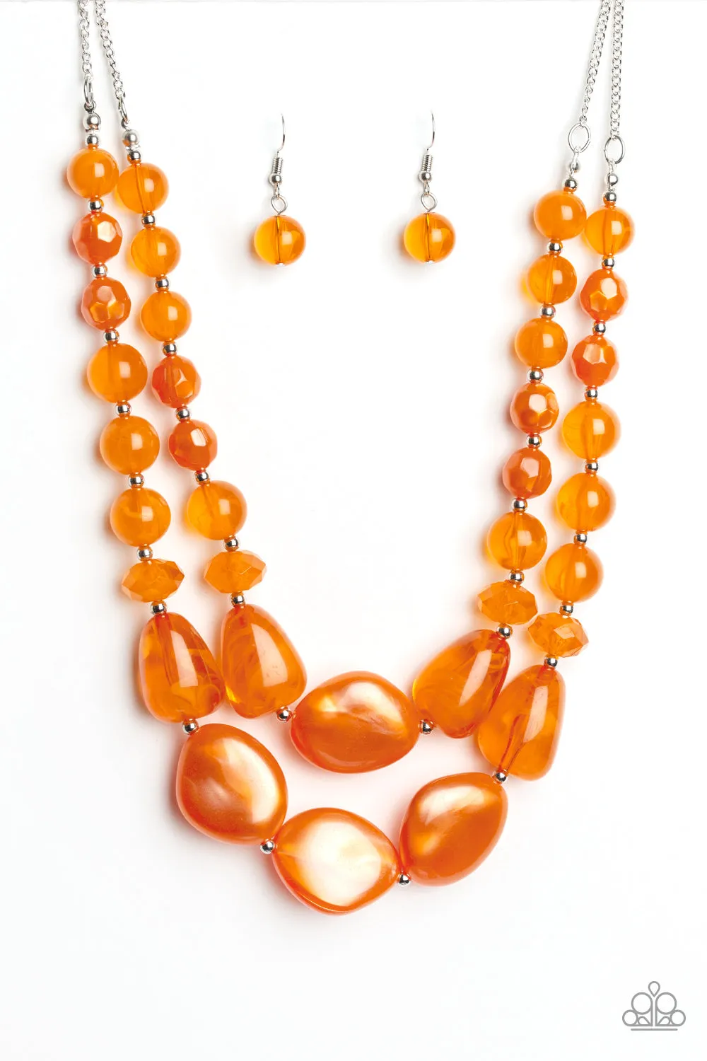 Paparazzi Beach Glam - Orange Necklace