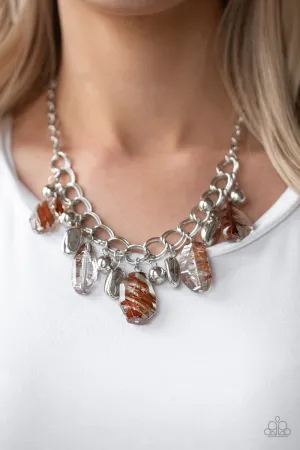 Paparazzi Chroma Drama Necklace Brown