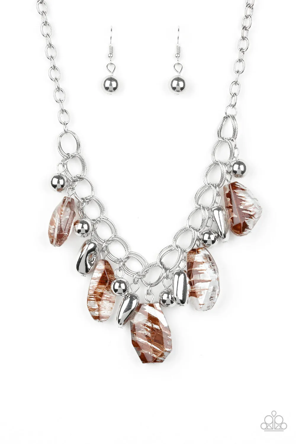 Paparazzi Chroma Drama Necklace Brown