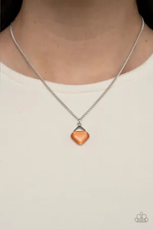 Paparazzi - Gracefully Gemstone - Orange Necklace