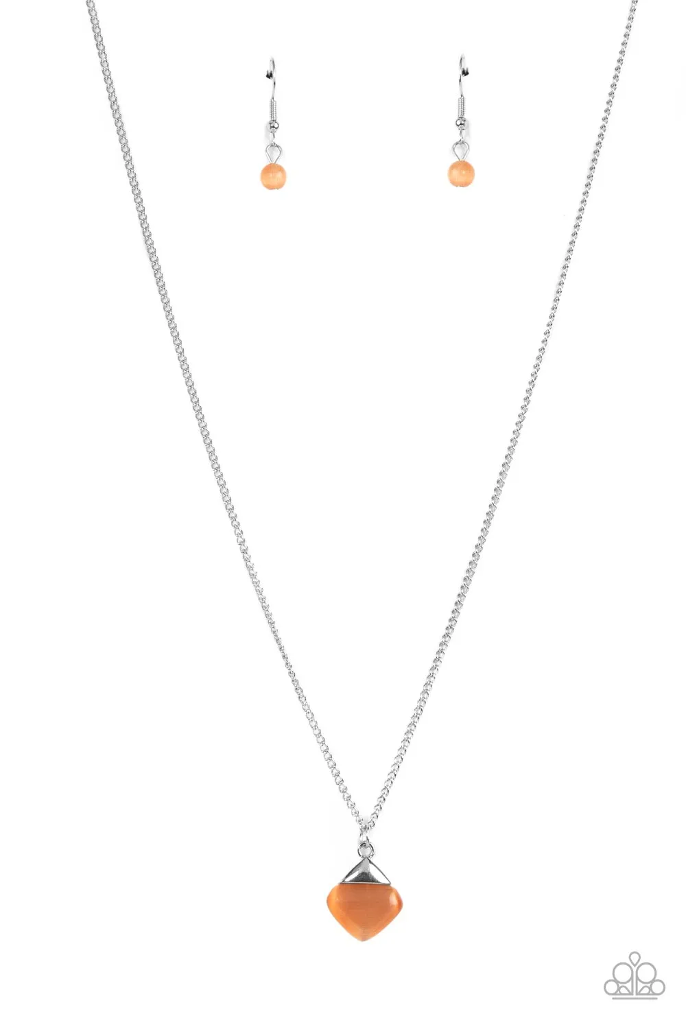 Paparazzi - Gracefully Gemstone - Orange Necklace