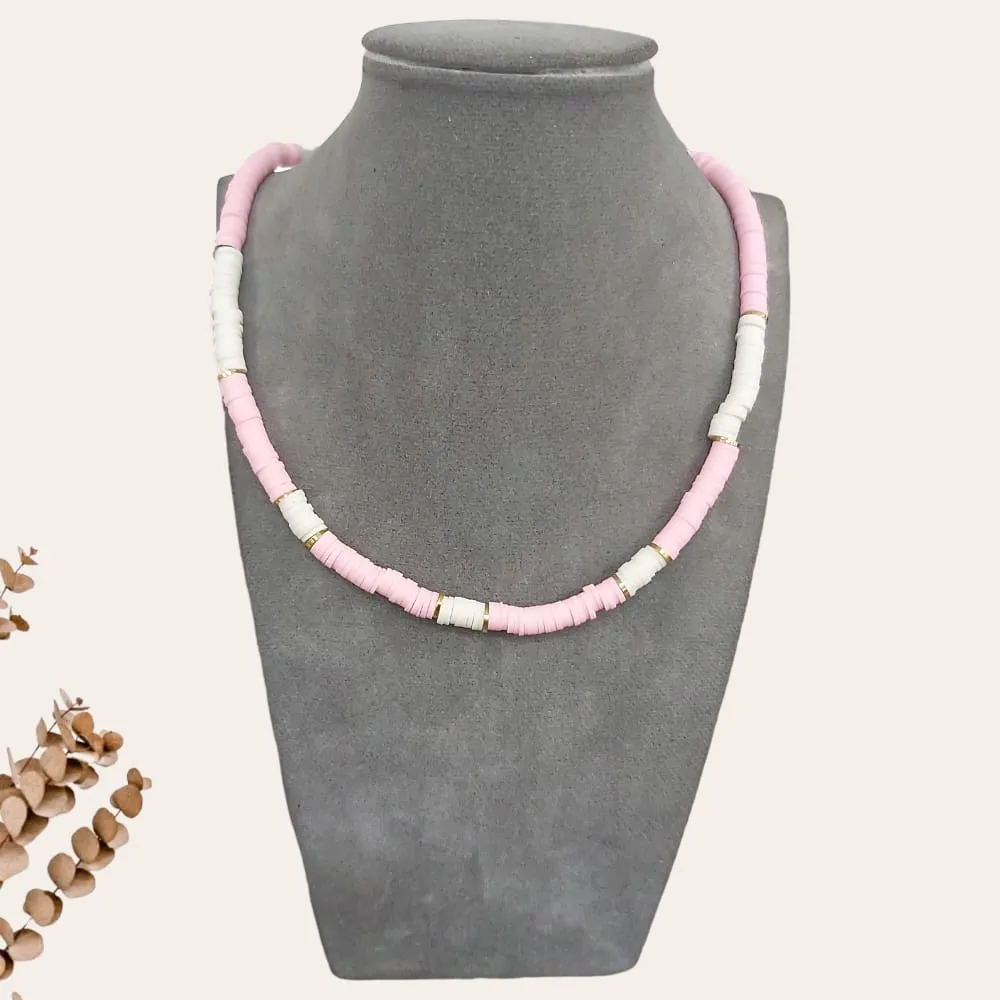 Pastel Colored Surfer Beads Necklace
