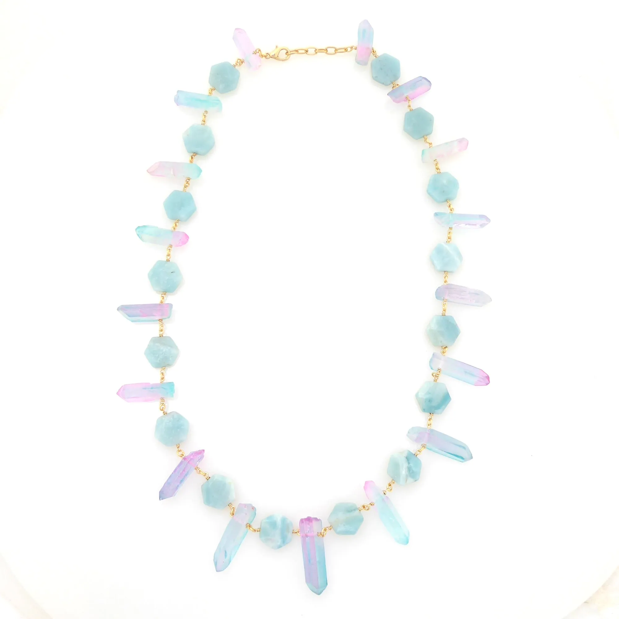 Pastel crystal necklace