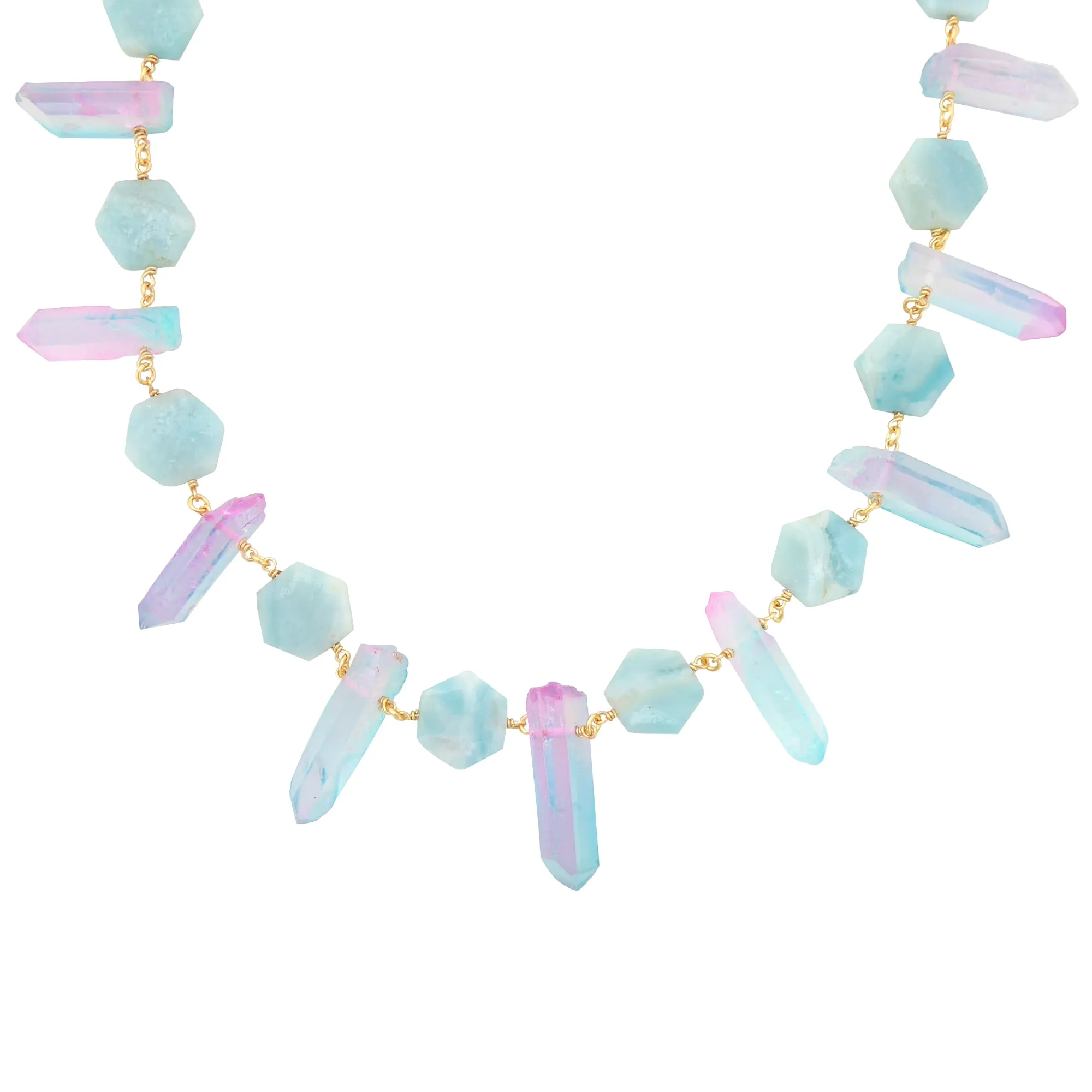 Pastel crystal necklace