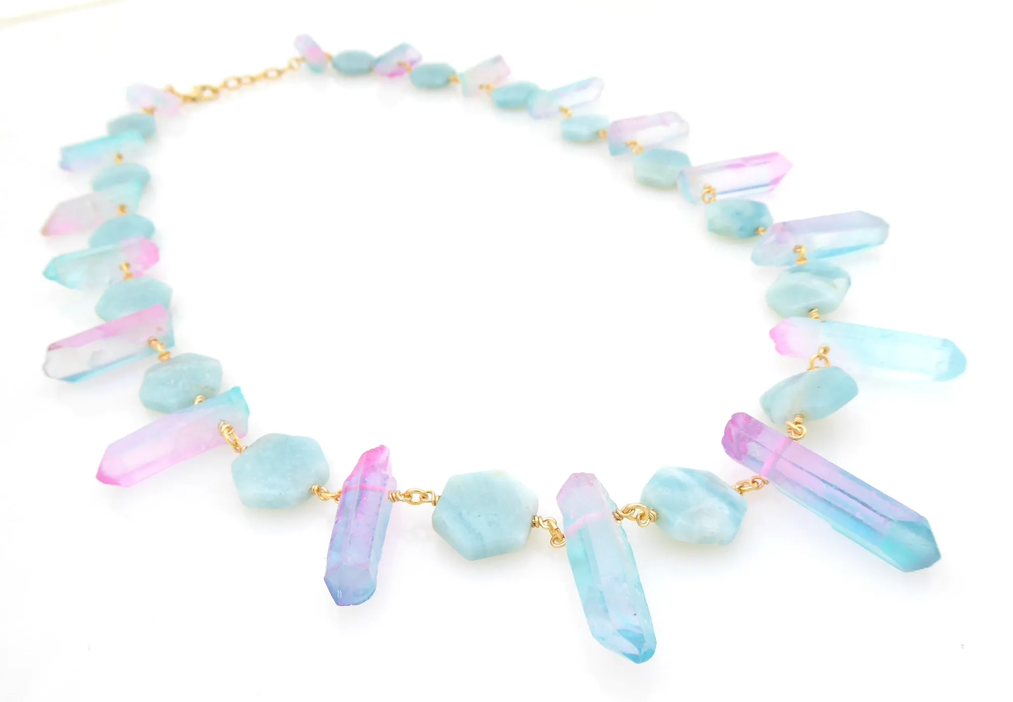 Pastel crystal necklace