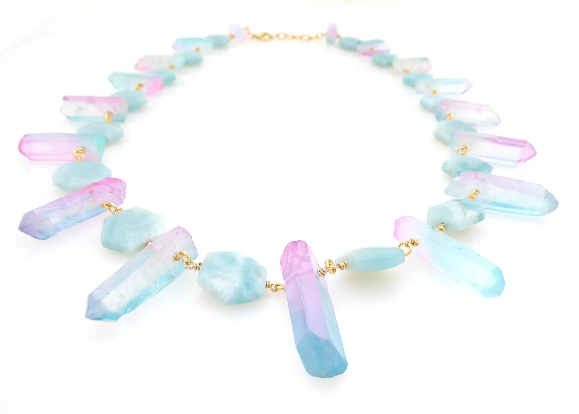 Pastel crystal necklace