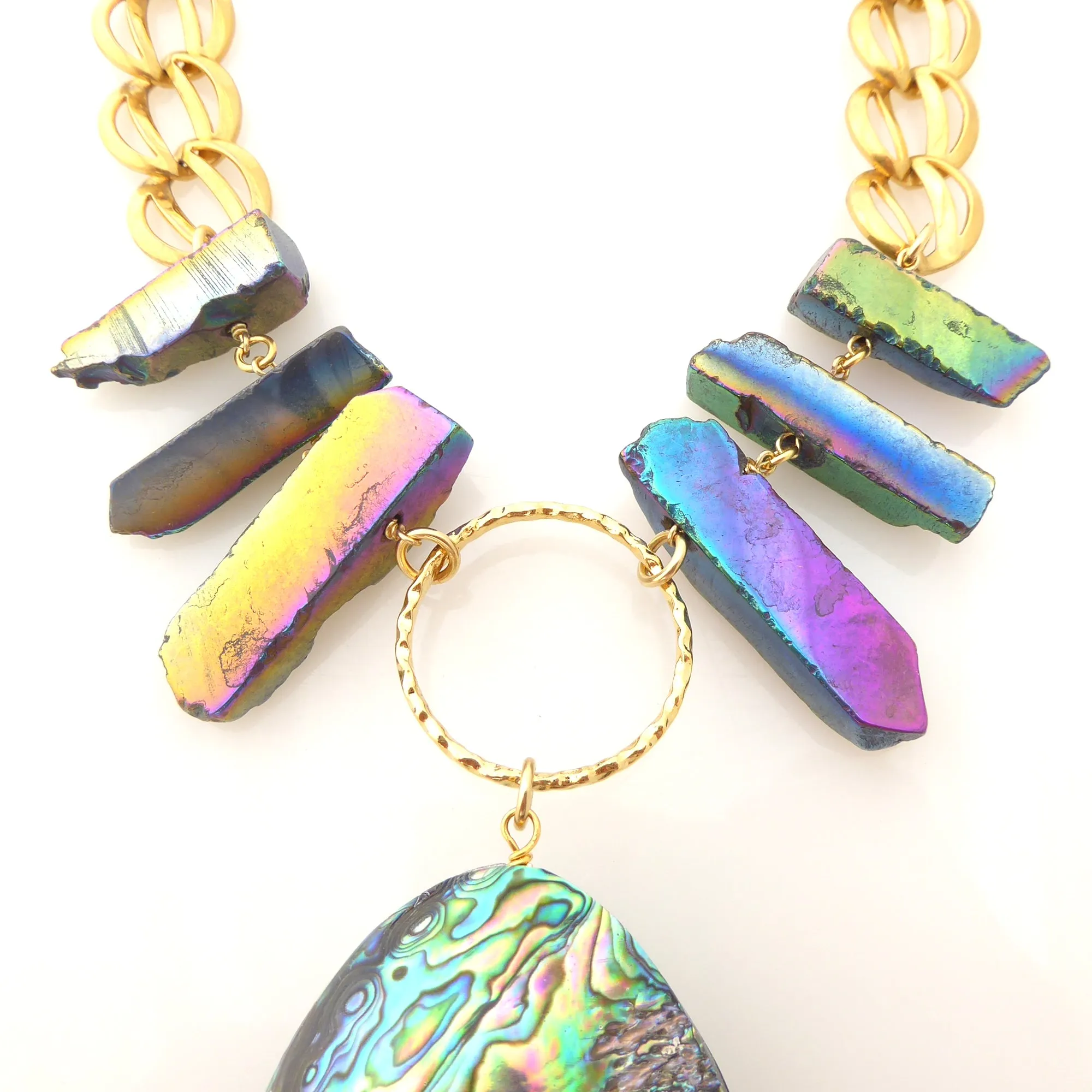 Paua teardrop necklace