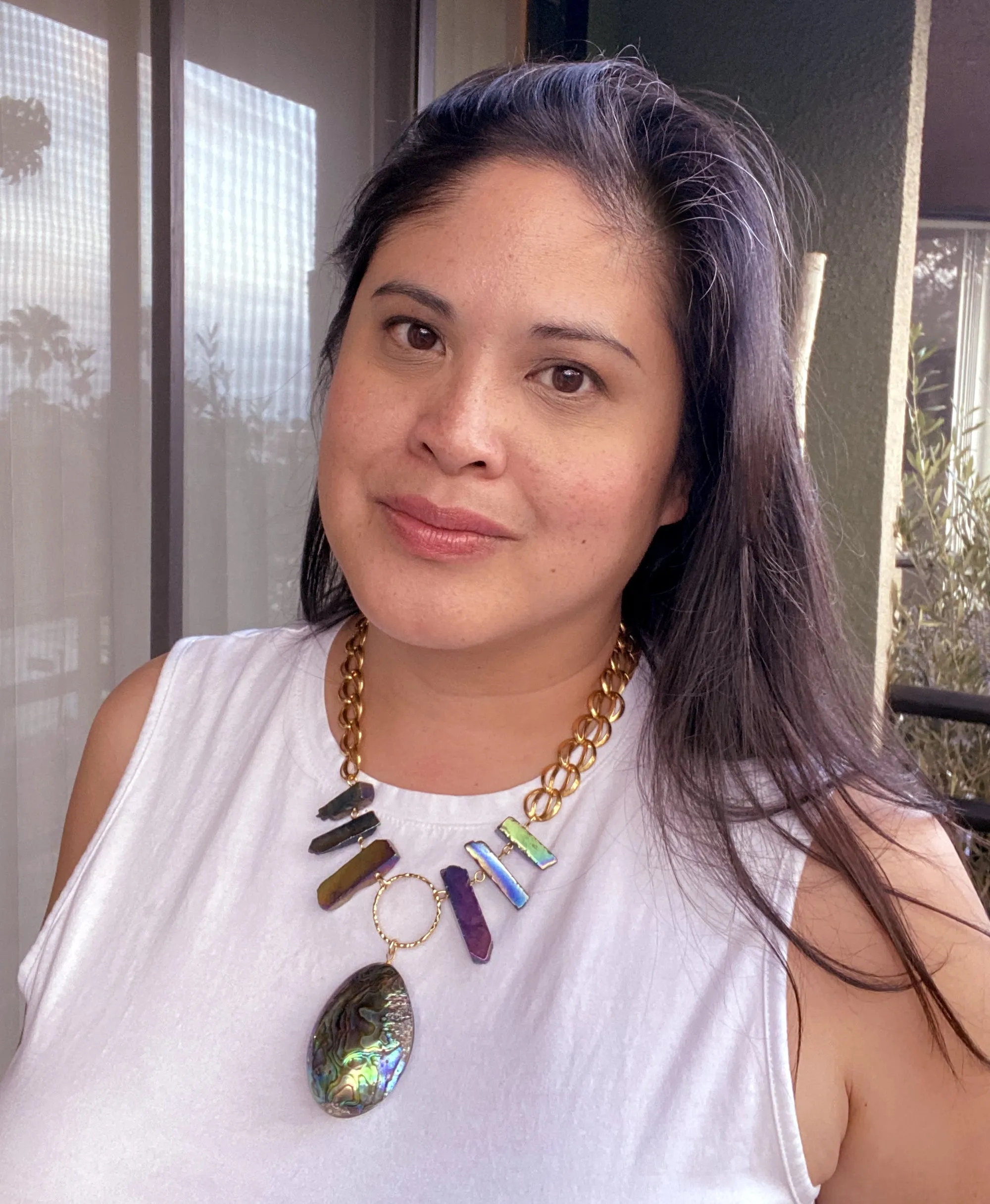 Paua teardrop necklace