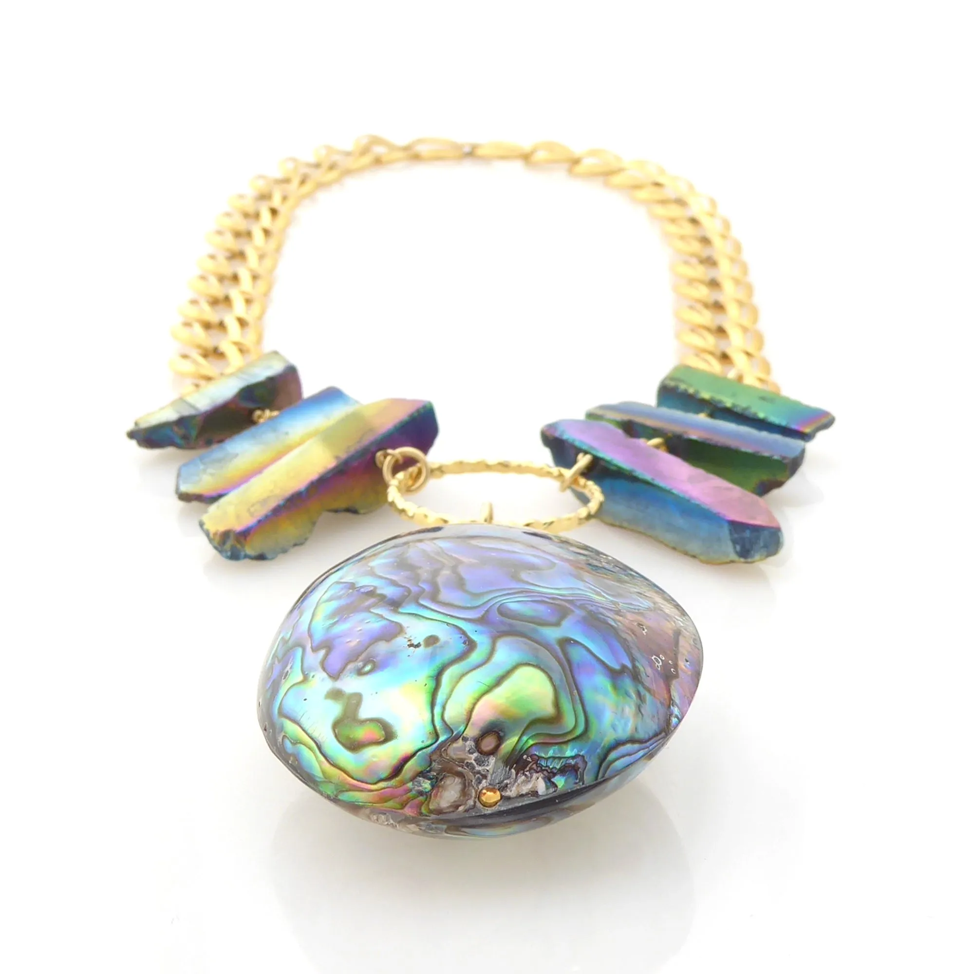 Paua teardrop necklace