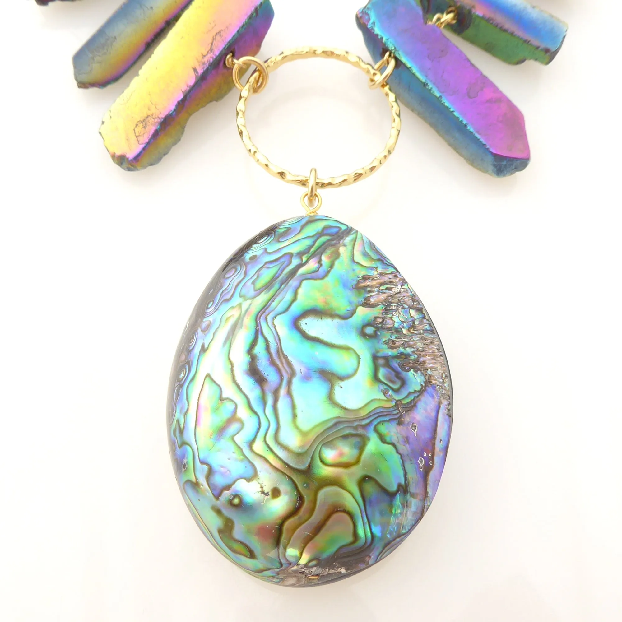 Paua teardrop necklace
