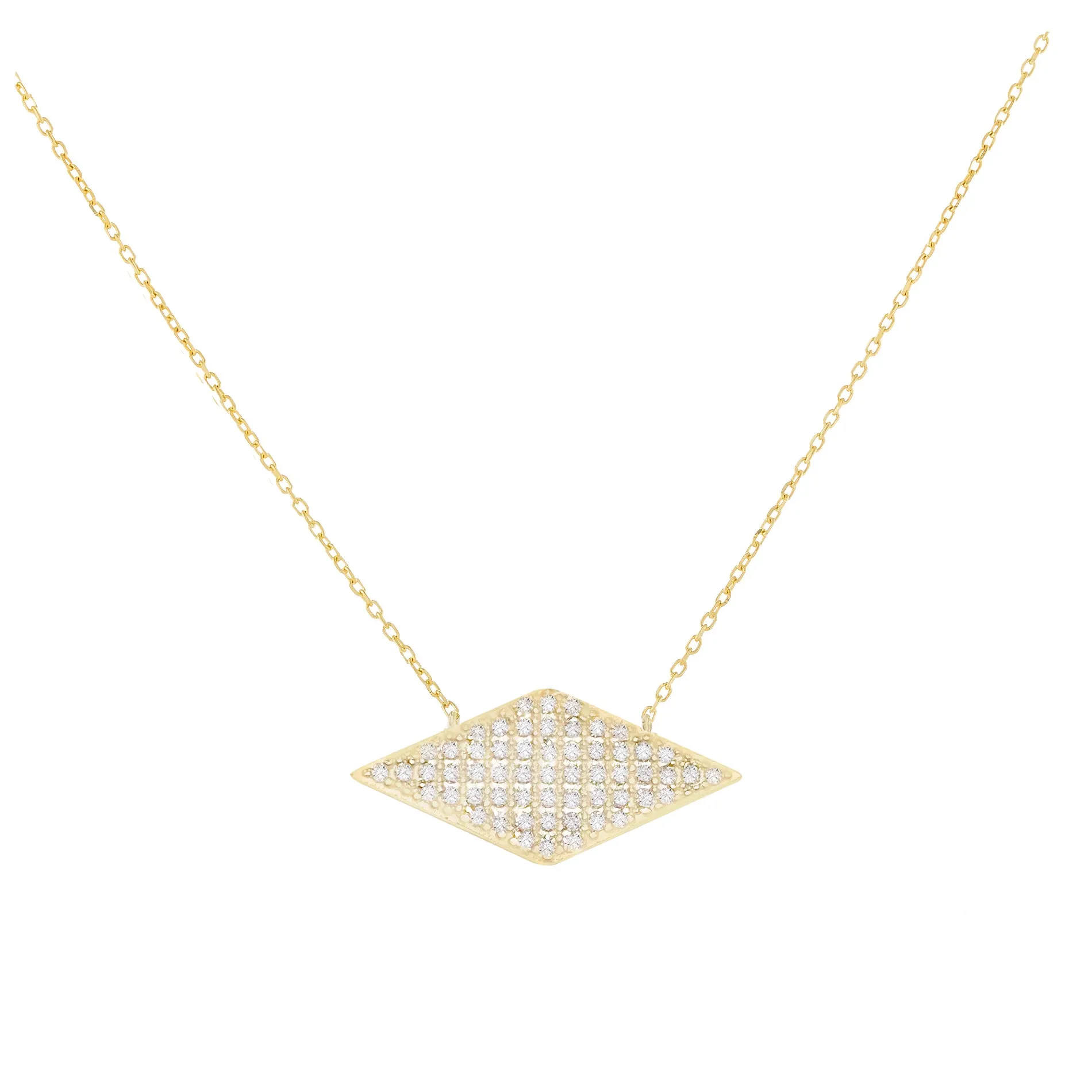 Pavé Diamond Shape Necklace
