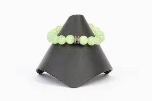Pave Diamond, Neon Jade Bracelet