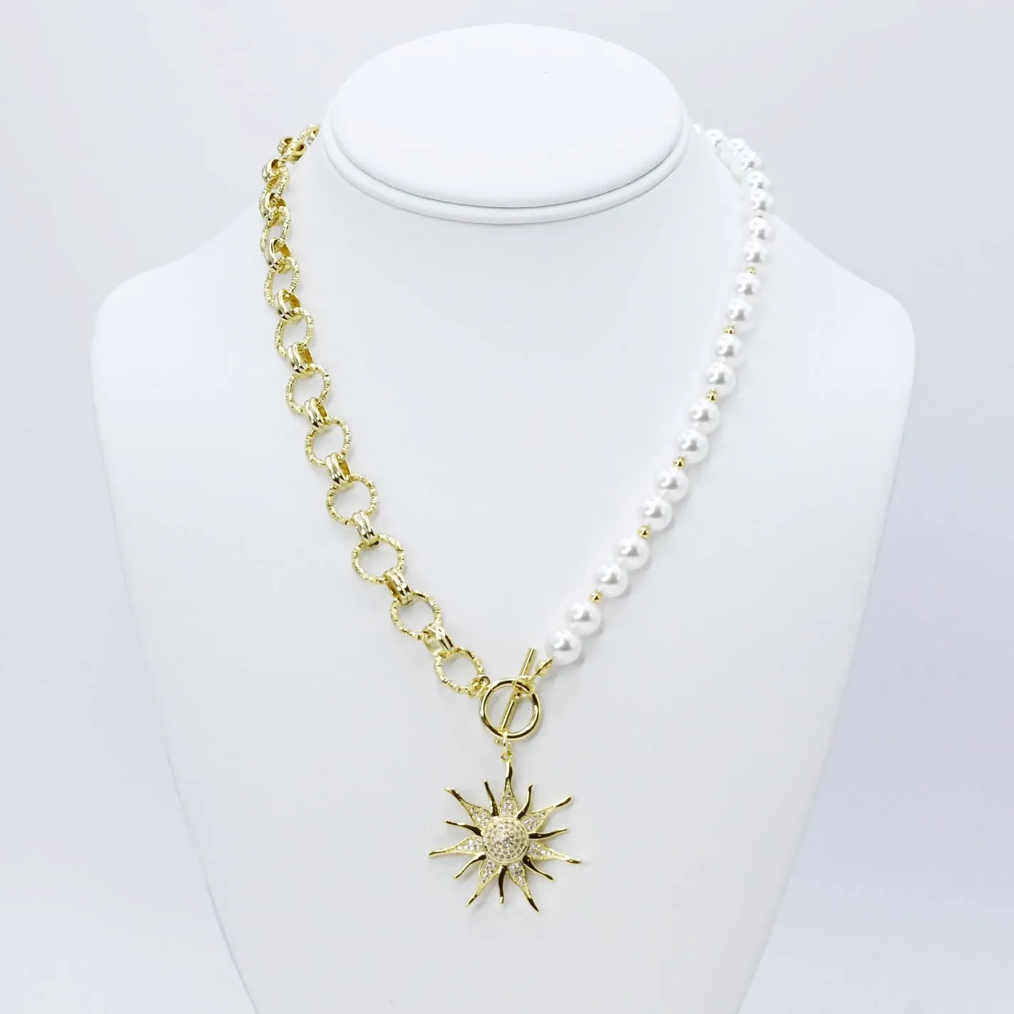 Pearl Sundrop Gold Necklace K6