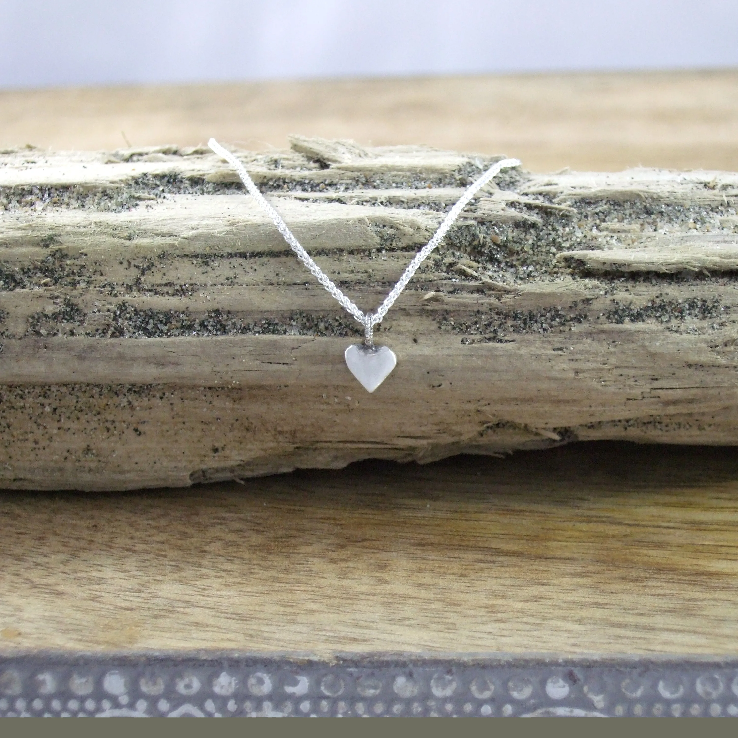 Pequeño Heart Necklace with Gemstone Charm