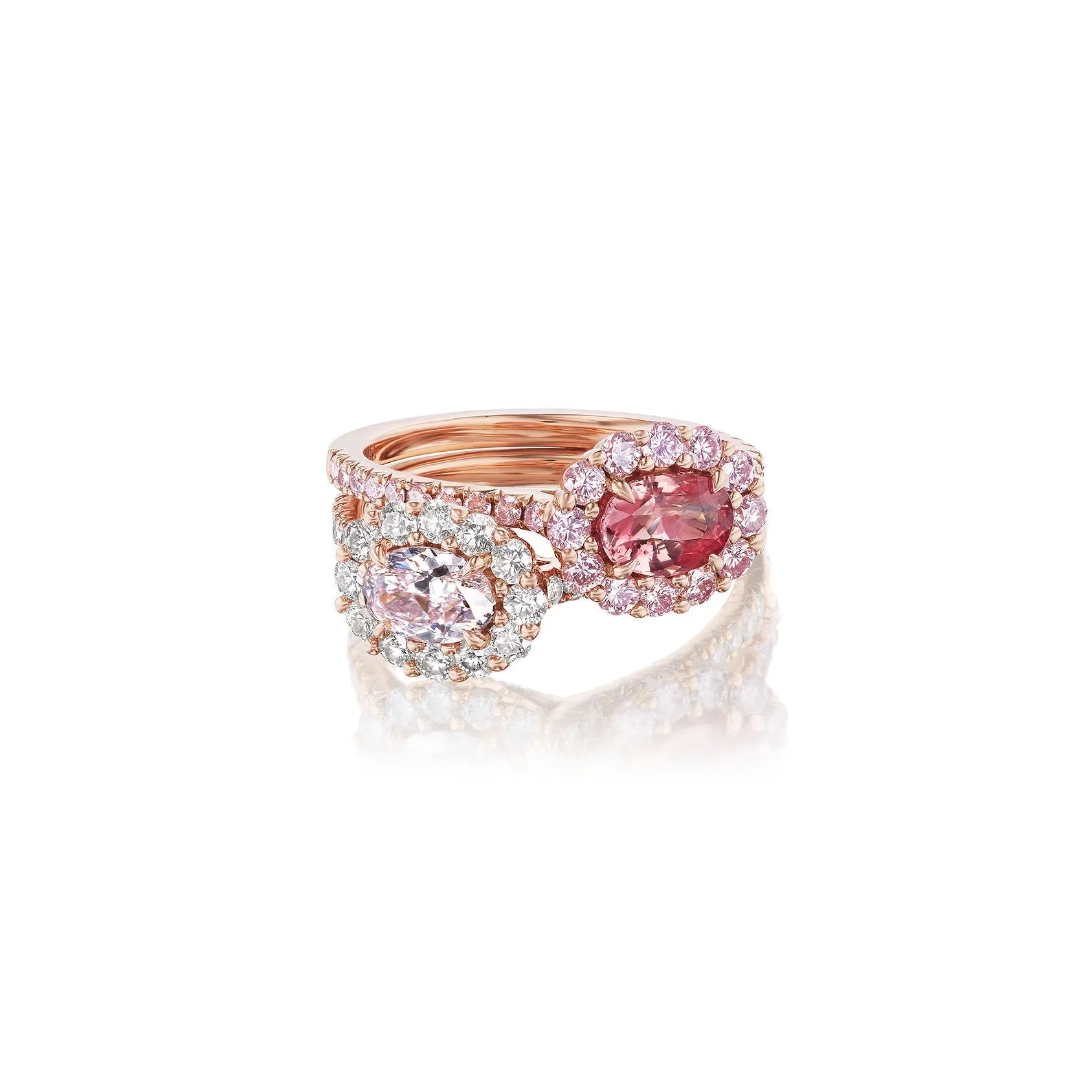 Pink Diamond and Padparadscha Sapphire Collector's Stack