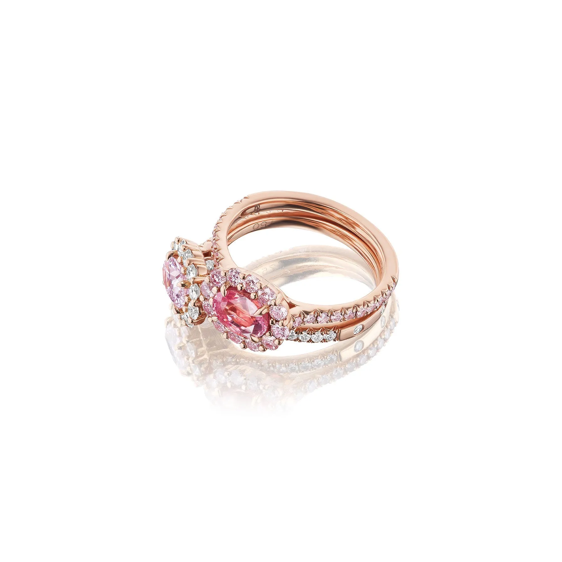 Pink Diamond and Padparadscha Sapphire Collector's Stack