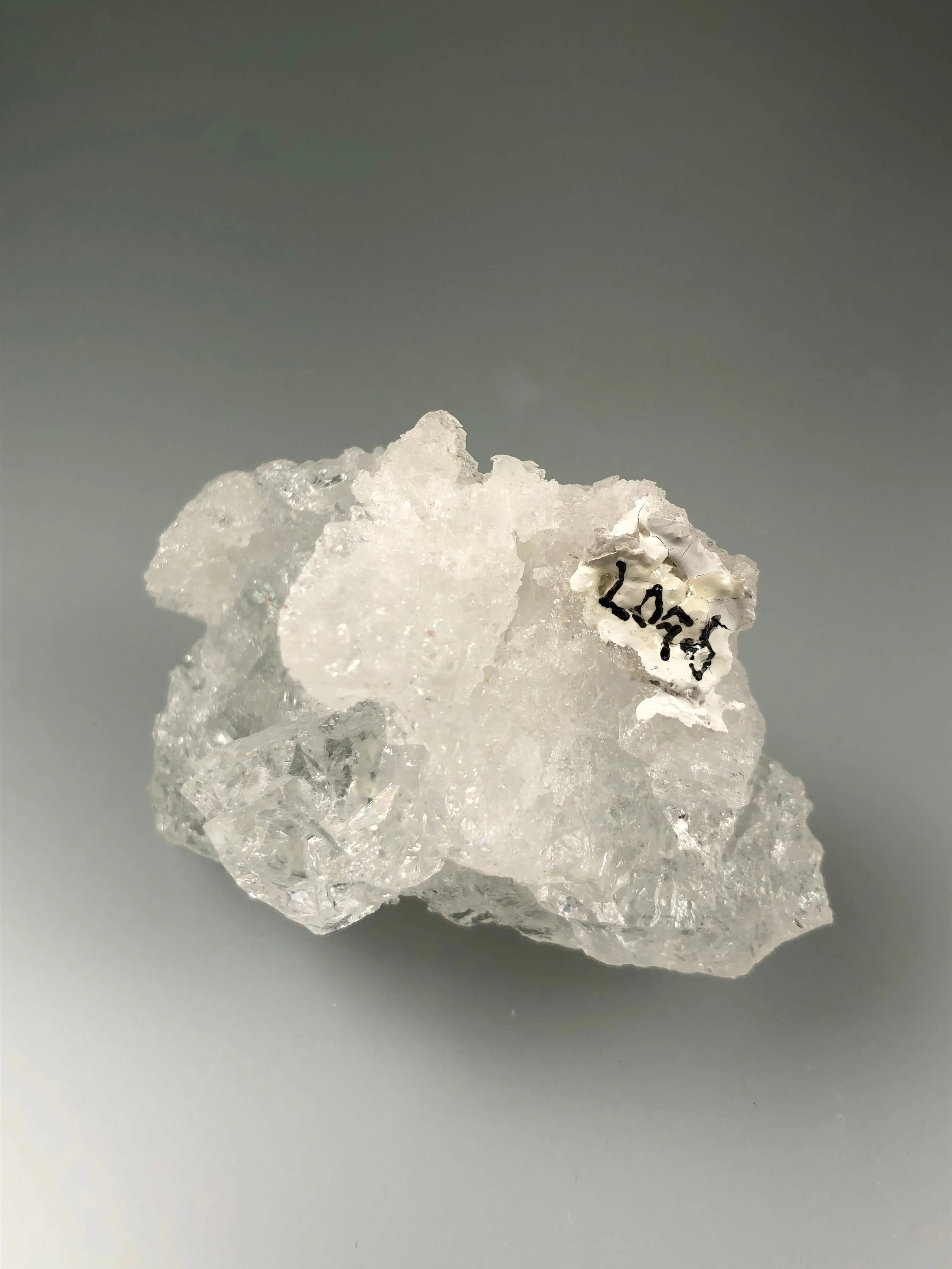Pollucite, Mt. Mica, Maine, Dr. David London Collection L-096, Miniature, 3.0 cm x 3.5 cm x 6.0 cm, $185. Online Oct. 4.