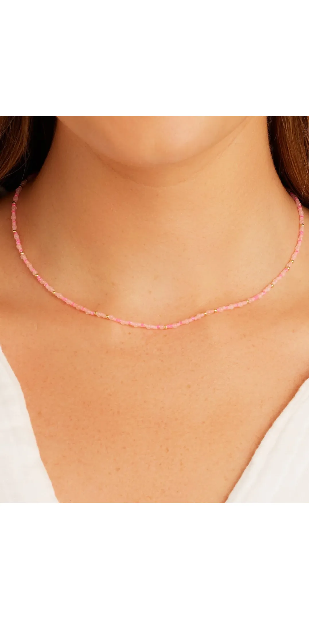 Poppy Gem Necklace | Aventurine   Blue Lace Agate   Rose Quartz