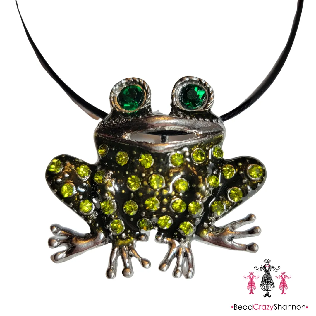 Prince Charming Frog Pin & Necklace