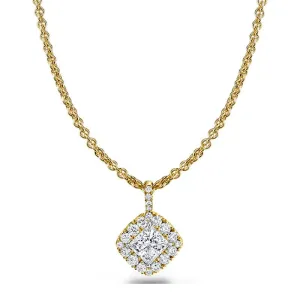 Princess Cut Diamond Necklace