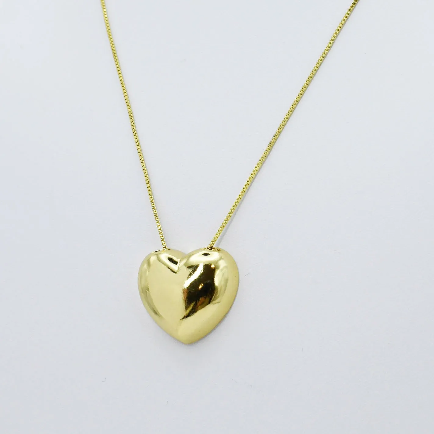 Puffy Love Necklace Gold