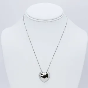 Puffy Love Necklace Silver