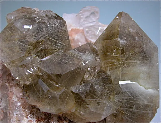 Quartz with Rutile Inclusions on Syenite, Minas Gerais, Brazil Small cabinet 6 x 8.5 x 9 cm $500. Online 5/22