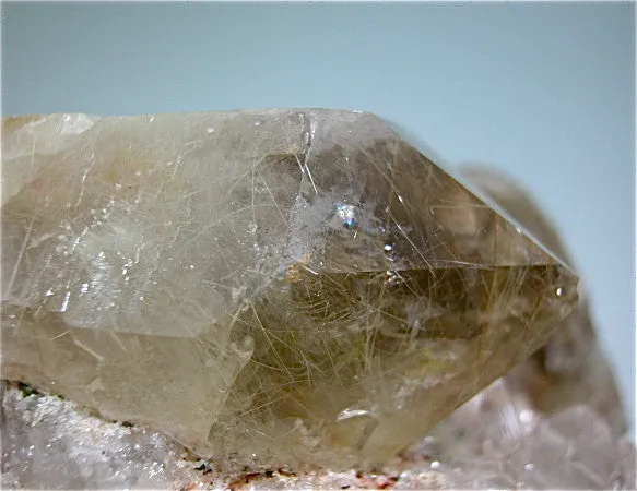 Quartz with Rutile Inclusions on Syenite, Minas Gerais, Brazil Small cabinet 6 x 8.5 x 9 cm $500. Online 5/22